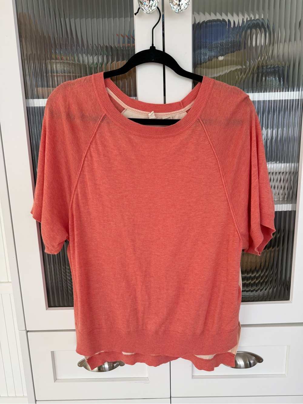 Anthropologie ( Moth) silk blend two-tone Top